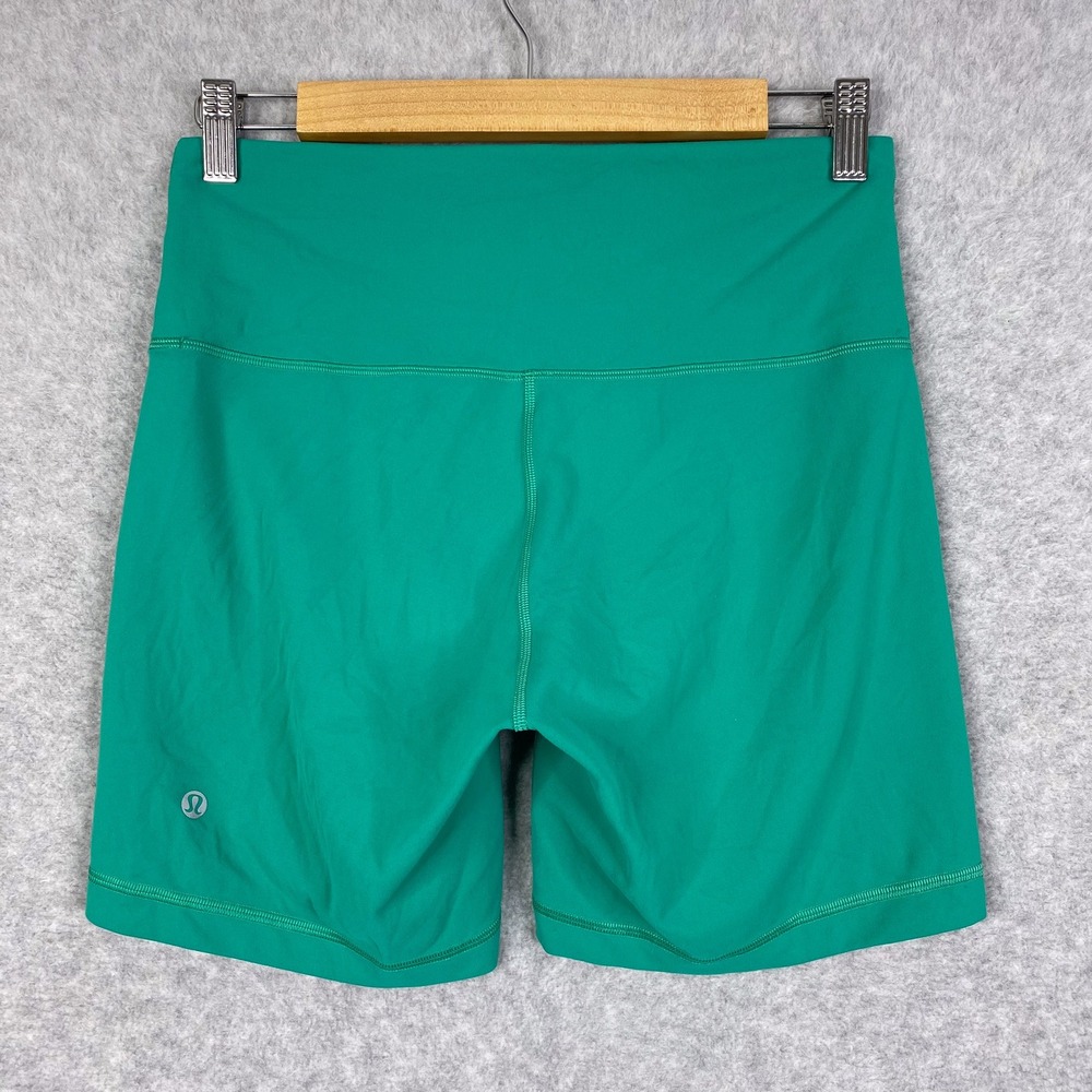 Lululemon Shorts Womens 10 Green Wunder Train High Rise 6" - Picture 2 of 9